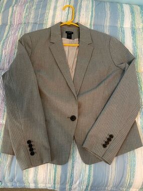 Ann Taylor Gray Pinstripe Women's Blazer